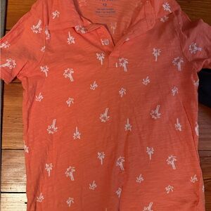 Orange palm tree Boys Polo Shirts 12 rockets of awesome